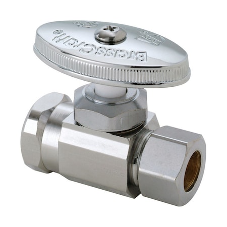 Brasscraft BrassCraft 1/2 in. FIP outlets X 1/2 in. Compression Brass Straight Stop Valve OR32X CD